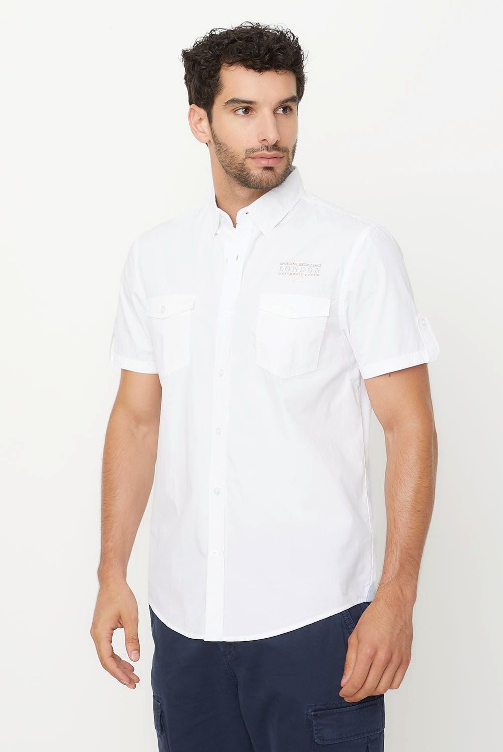 UNIVERSITY CLUB - Camisa Casual Hombre University Club Slim Fit Algodón