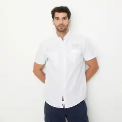 UNIVERSITY CLUB - Camisa Casual Manga Corta Slim Fit Algodón Hombre