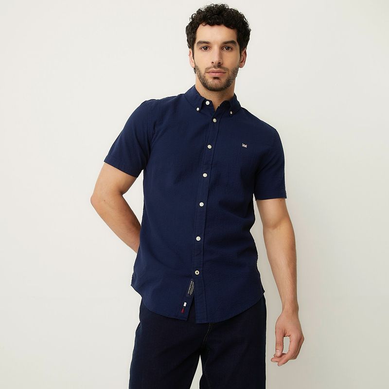 UNIVERSITY CLUB - Camisa Casual Manga Corta Algodón Hombre University Club