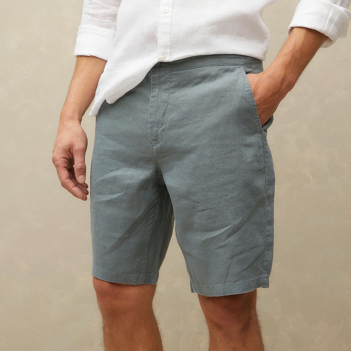 WOLF&HANK - Bermuda Chino Lino Regular Fit Hombre Wolf&Hank