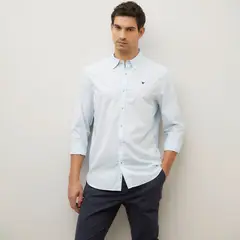 WOLF&HANK - Camisa Manga Larga Slim Fit Algodón Hombre
