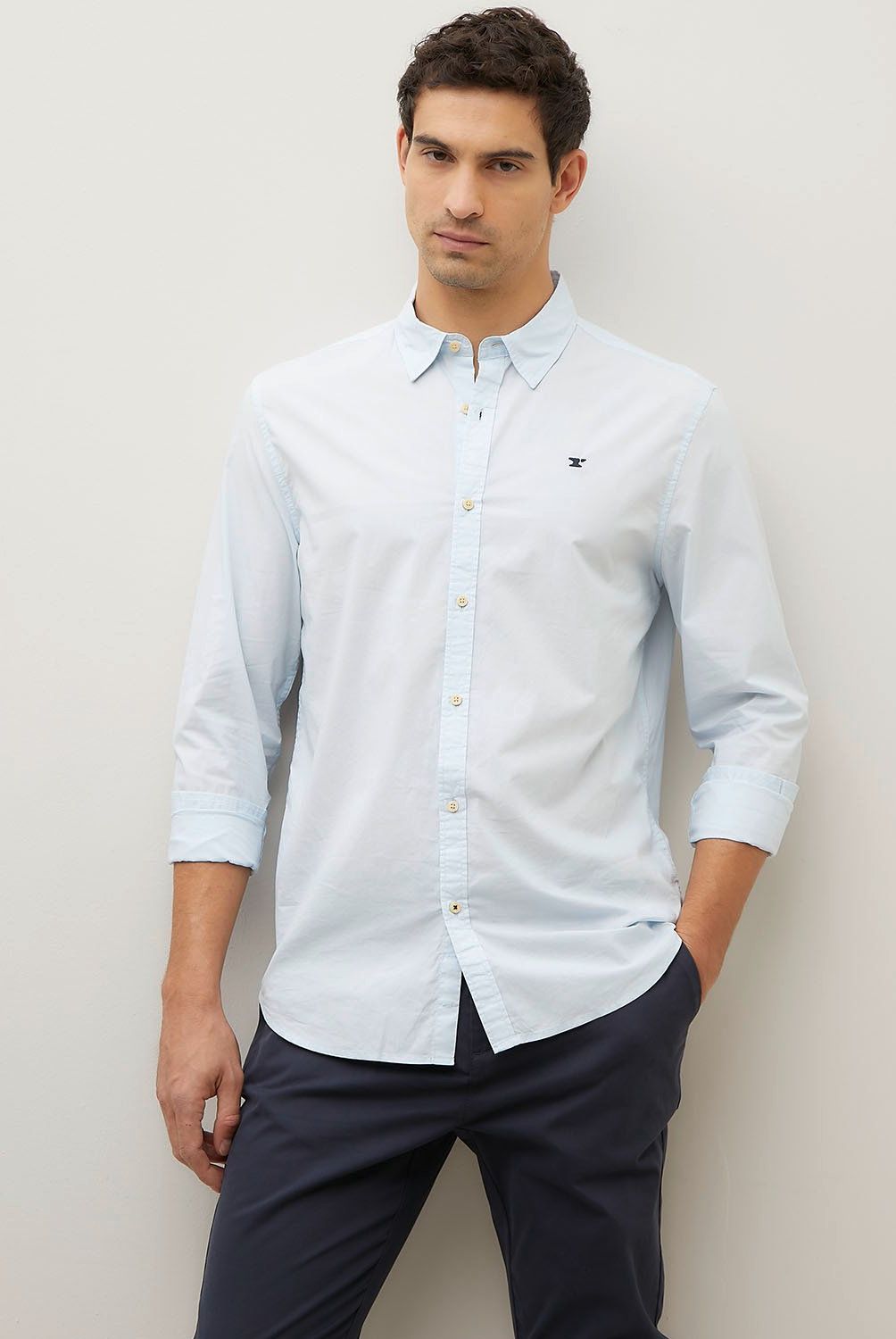 WOLF&HANK - Camisa Casual Slim Fit Algodón Hombre Wolf&Hank