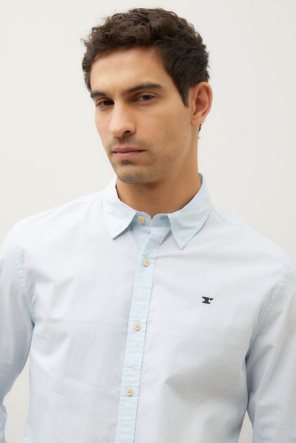 WOLF&HANK - Camisa Casual Slim Fit Algodón Hombre Wolf&Hank
