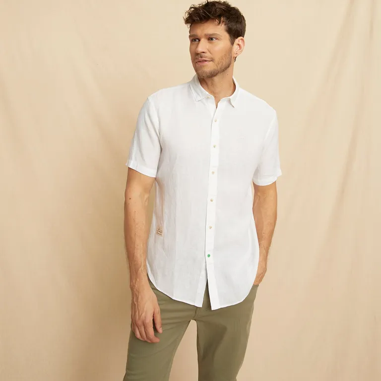 LA MARTINA Camisa Casual Manga Corta Lino Hombre