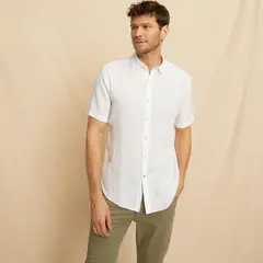 LA MARTINA - Camisa Casual Manga Corta Lino Hombre