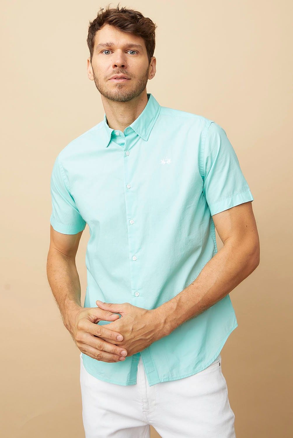 LA MARTINA - Camisa Casual Manga Corta Algodón Hombre La Martina