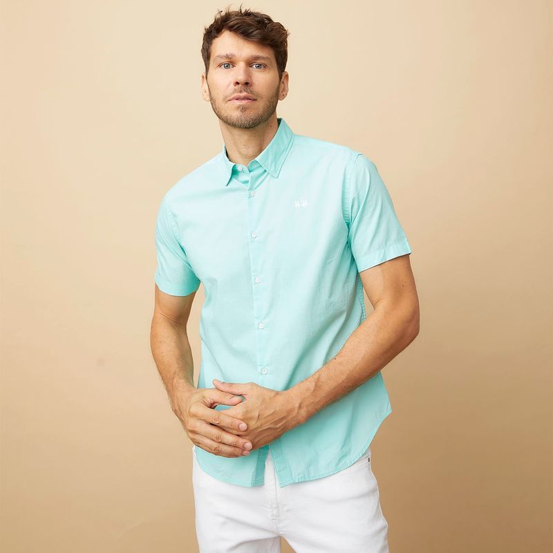 LA MARTINA - Camisa Casual Manga Corta Algodón Hombre La Martina