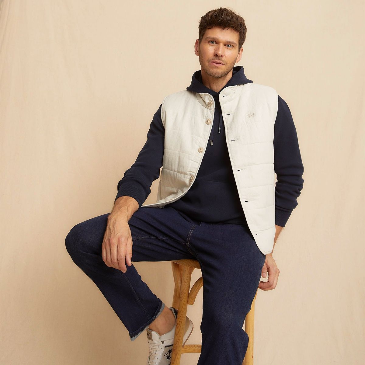 LA MARTINA - Chaqueta Bomber Lino Regular Fit Hombre La Martina