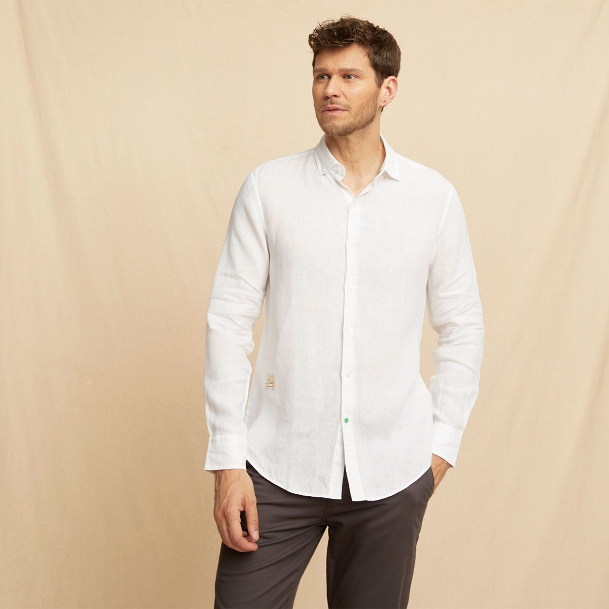 LA MARTINA - Camisa Casual Manga Larga Lino Hombre La Martina