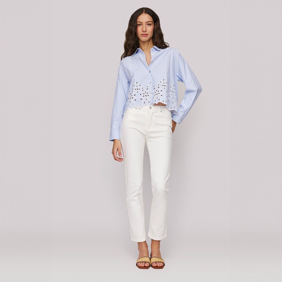 UNIVERSITY CLUB - Blusa Boxy Fit Manga Larga Mujer University Club