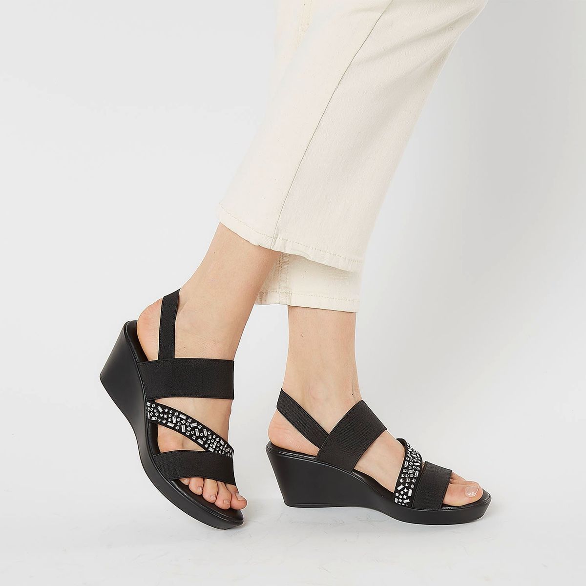 UNIVERSITY CLUB - Sandalia Mujer Negro University Club