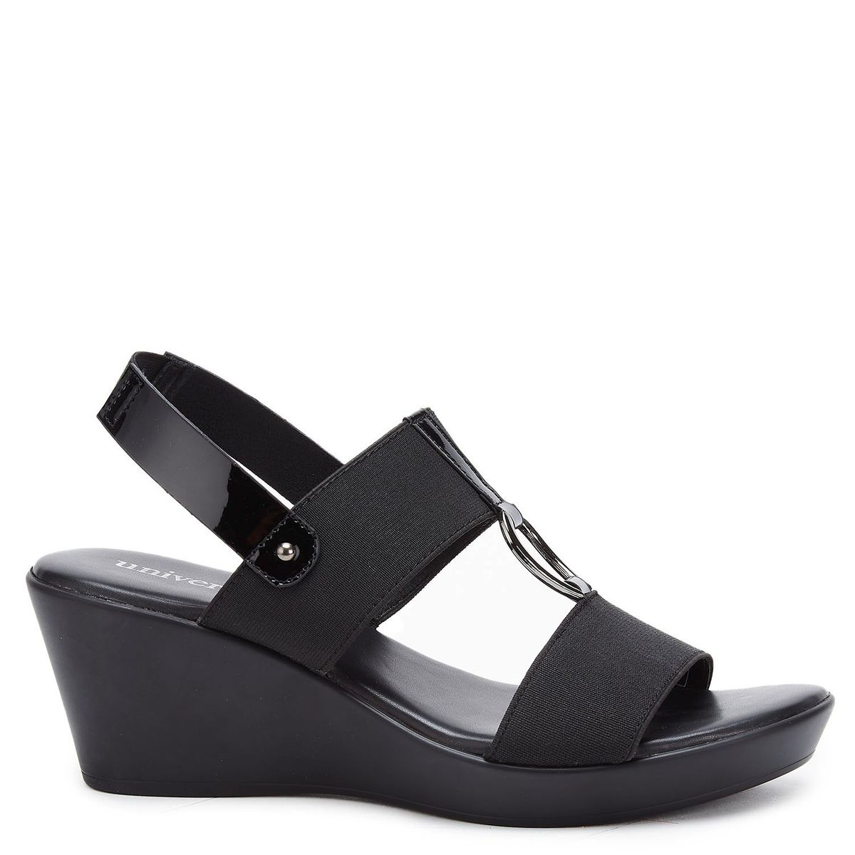 UNIVERSITY CLUB - Sandalia de Cuña Negras para Mujer University Club