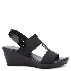 UNIVERSITY CLUB - Sandalia de Cuña Negras para Mujer