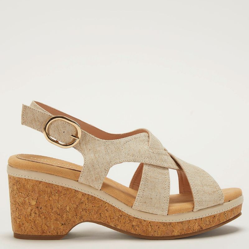 UNIVERSITY CLUB - Sandalia Mujer Beige/Khaki University Club