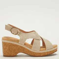 UNIVERSITY CLUB - Sandalia Mujer Beige/Khaki