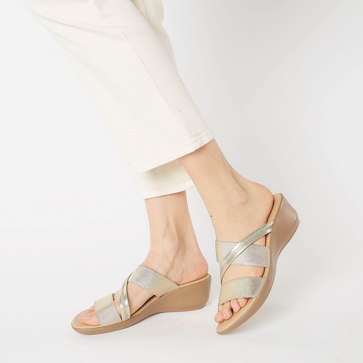 UNIVERSITY CLUB - Sandalia de cuña para Mujer University Club Amarillo