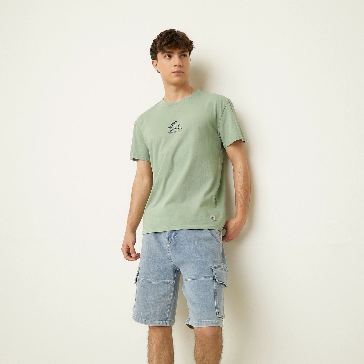 BEARCLIFF - Polera Bearcliff Manga Corta Algodón Relax Hombre