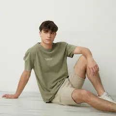 BEARCLIFF - Polera Manga Corta Algodón Relax Hombre