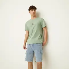 BEARCLIFF - Polera Manga Corta Algodón Relax Hombre