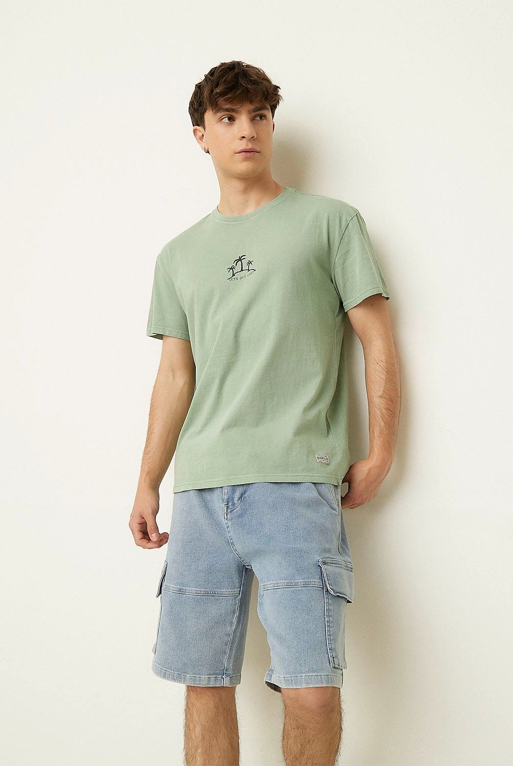 BEARCLIFF - Polera Bearcliff Manga Corta Algodón Relax Hombre