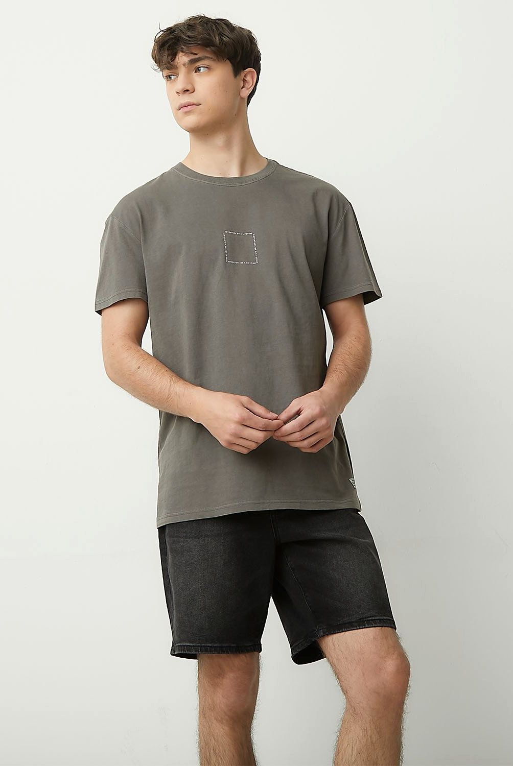 BEARCLIFF - Polera Bearcliff Manga Corta Algodón Relax Hombre