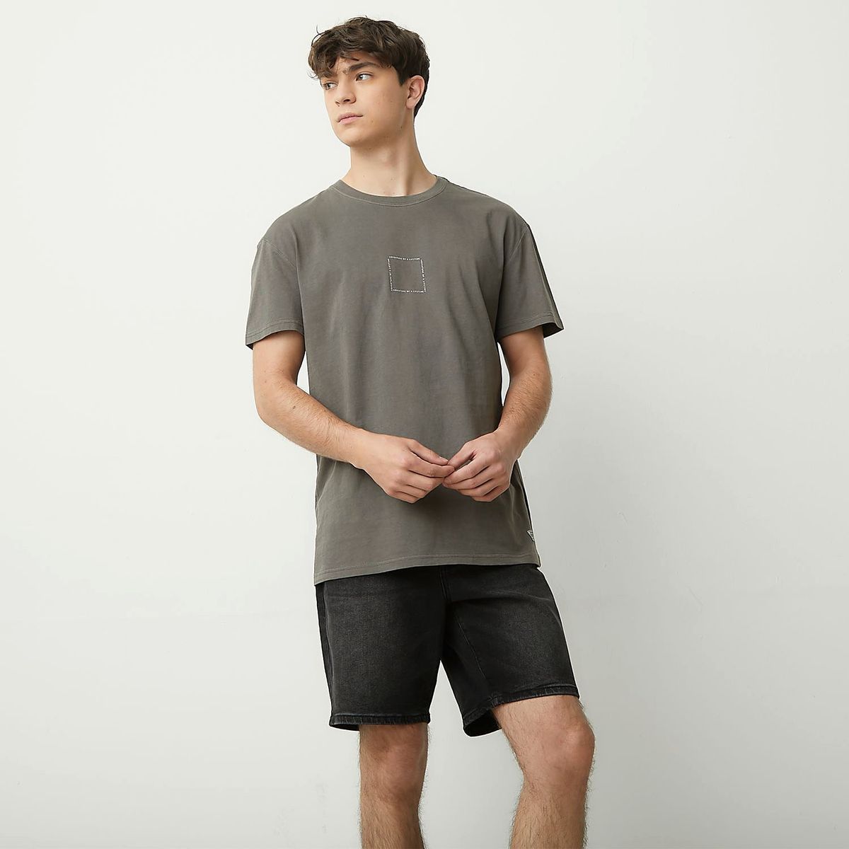 BEARCLIFF - Polera Bearcliff Manga Corta Algodón Relax Hombre