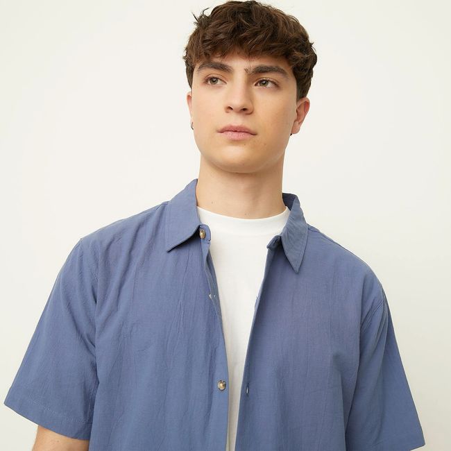 BEARCLIFF - Camisa Casual Manga Corta Algodón Hombre Bearcliff