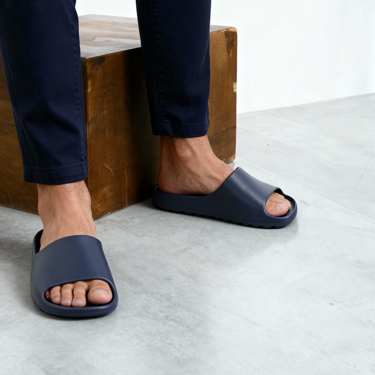 BEARCLIFF - Sandalia Hombre Azul Bearcliff