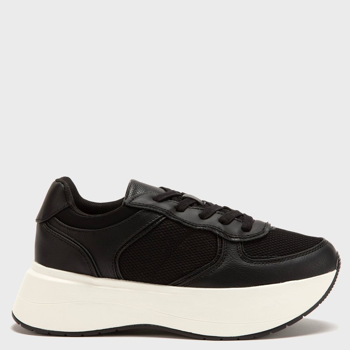 BASEMENT - Zapatilla Urbanas Mujer con Plataforma Basement Negro