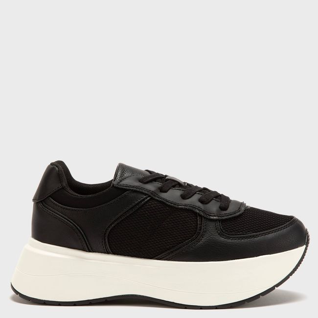 BASEMENT - Zapatilla Urbanas Mujer con Plataforma Basement Negro