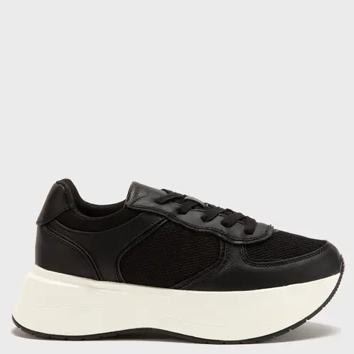BASEMENT - Zapatilla Urbanas Mujer con Plataforma Negro