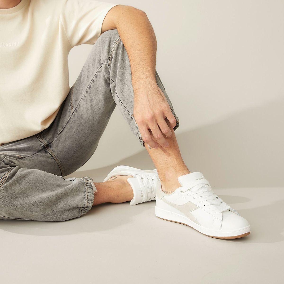 DIADORA - Zapatilla Urbanas Diadora Hombre Cuero Blanco