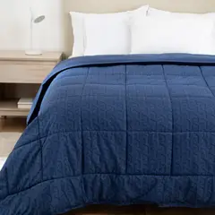 MICA - Plumón Estampado Hoja Beige 1.5 Plazas