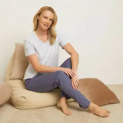 S COCCI - Pijama de Algodón para Mujer Estampado de Lunares