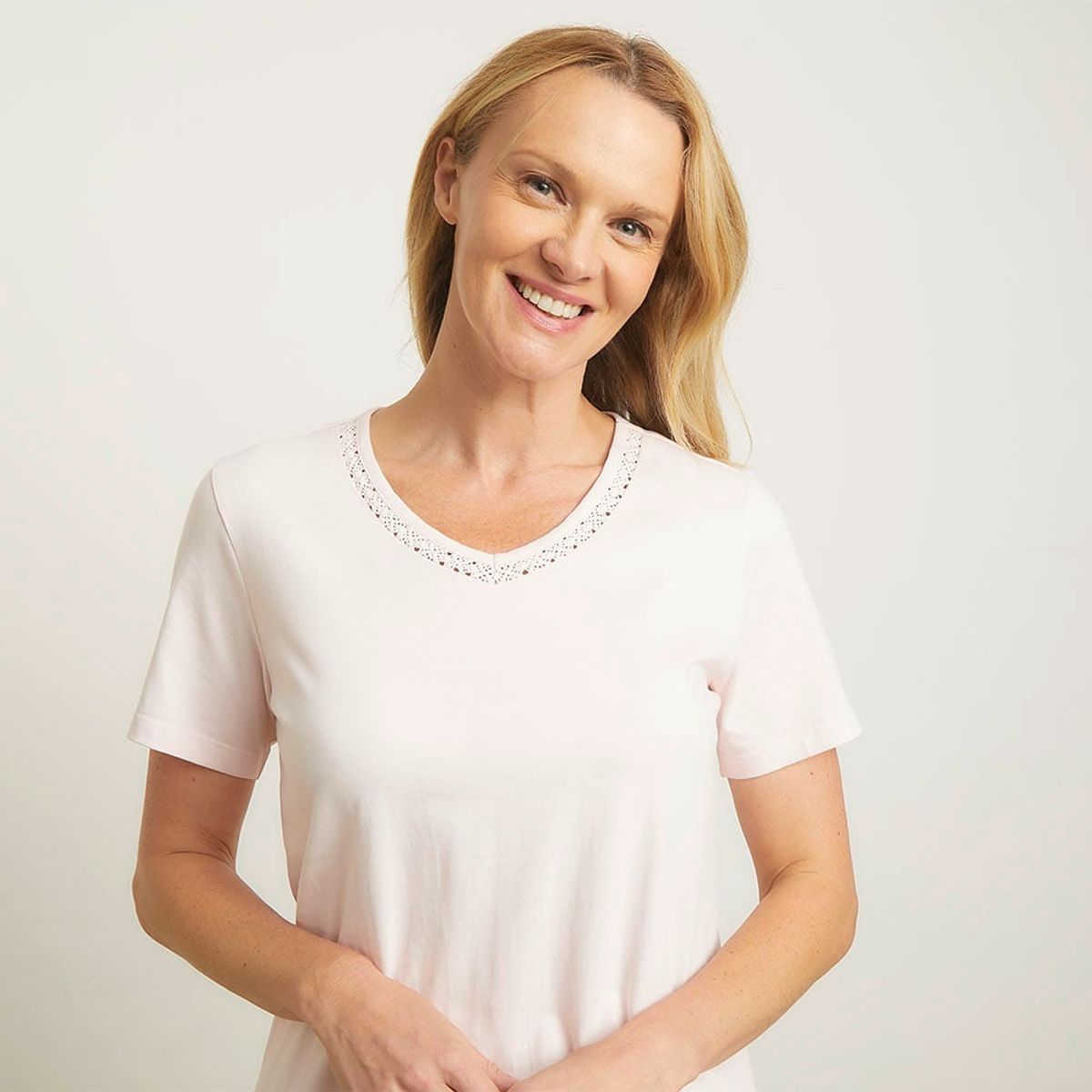 S COCCI - Pijama de Algodón para Mujer Estampado de Lunares