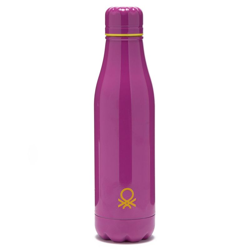 BENETTON - Botella de Agua 500 ml Brillante Acero Inoxidable Benetton
