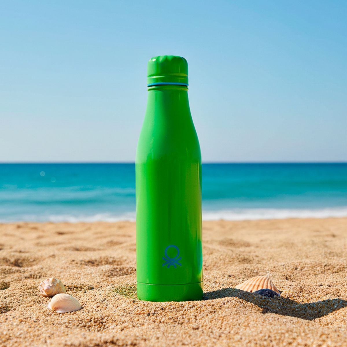 BENETTON - Botella De Agua 500 Ml Brillante Acero Inoxidable Benetton