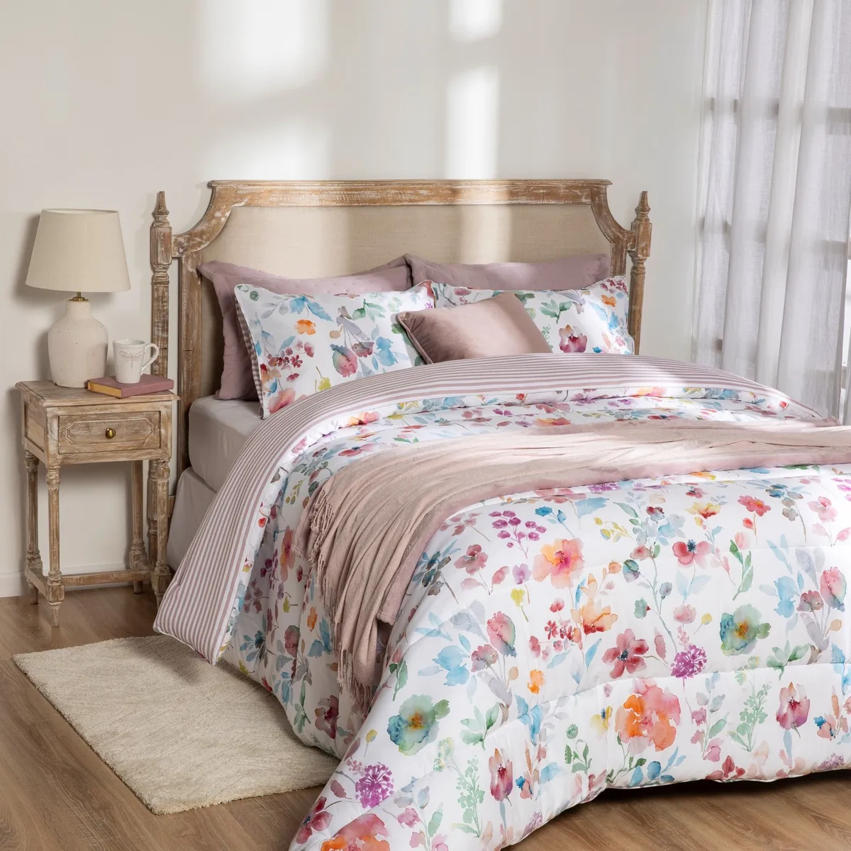 ROBERTA ALLEN - Plumón Estampado Flores Roberta Allen