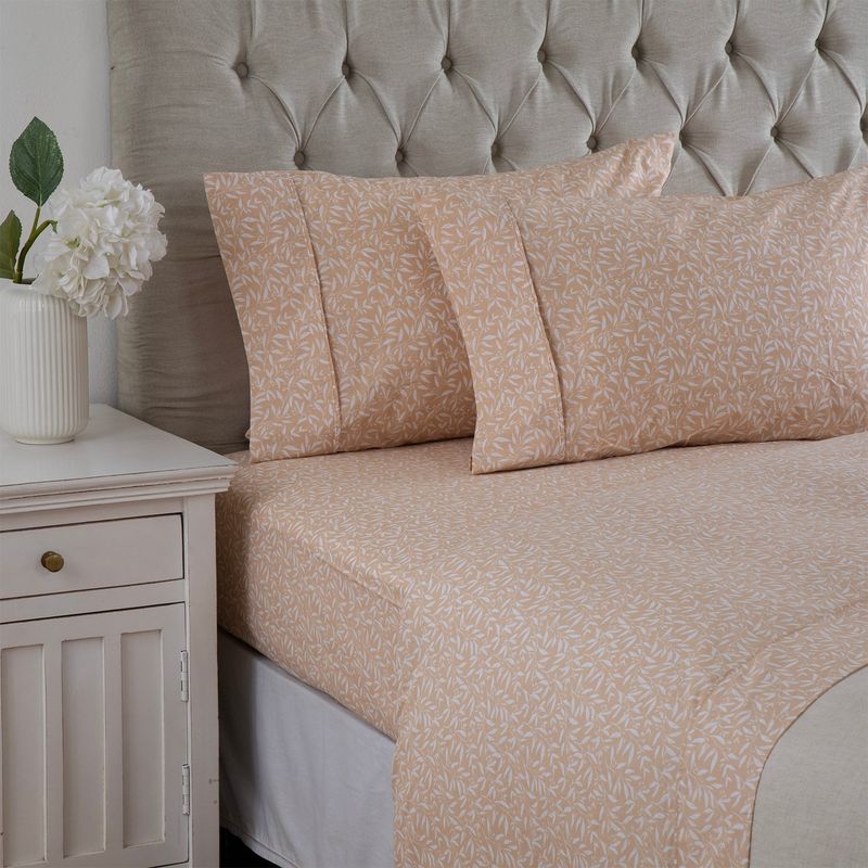 TEXTIL VIÑA - Juego de Sábanas 180 Hilos Rosado Textil Viña