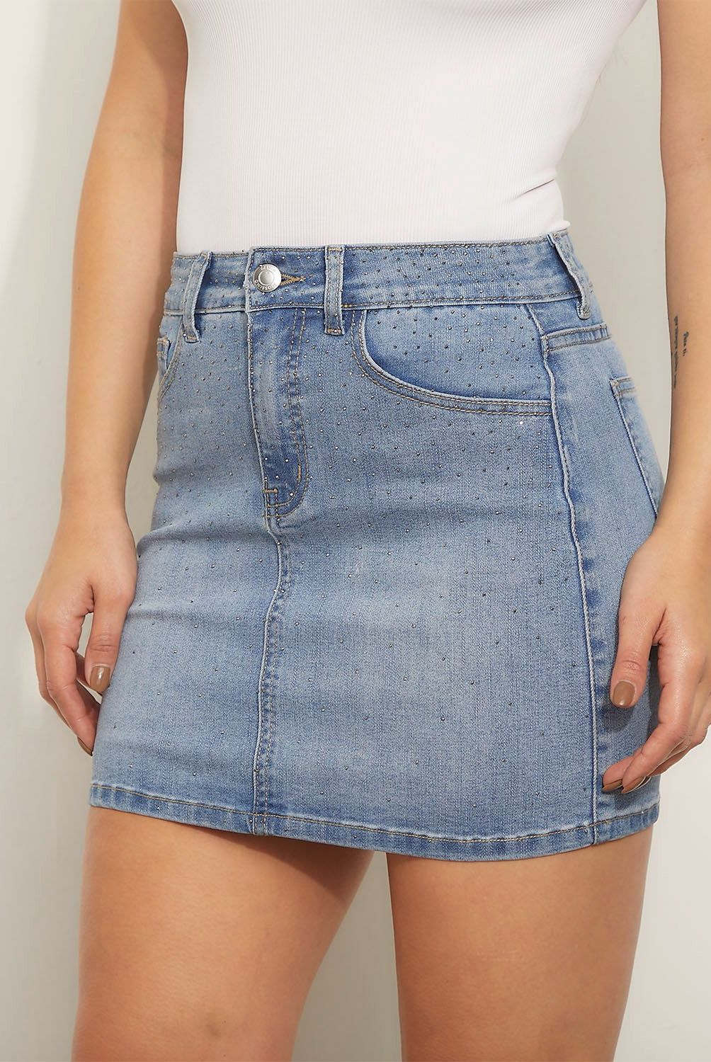 MOSSIMO - Falda Mini Denim Mujer Mossimo