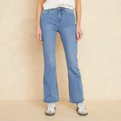 APOLOGY - Jeans Flare Tiro Medio Mujer Denim Urbano