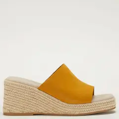 BASEMENT - Sandalia Mujer Cuero Amarillo