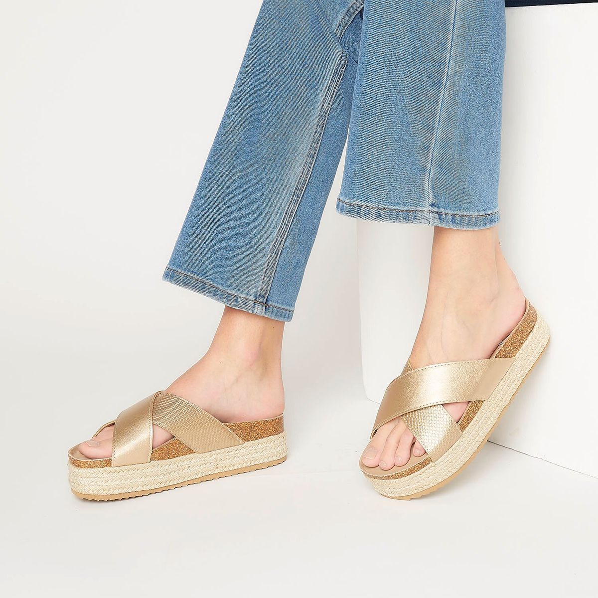 SYBILLA - Sandalia Mujer Dorado Sybilla