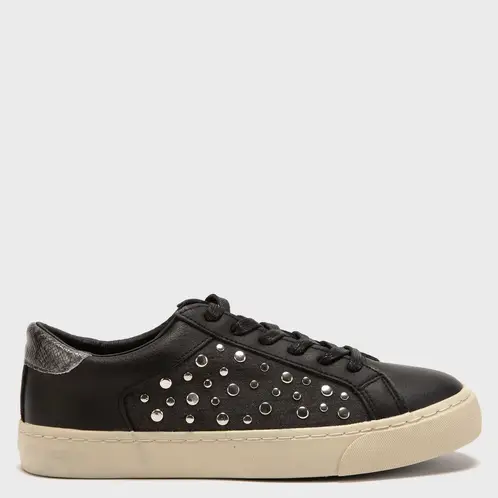 AMERICANINO - Zapatilla Urbanas Mujer Cuero Negro con Tachas