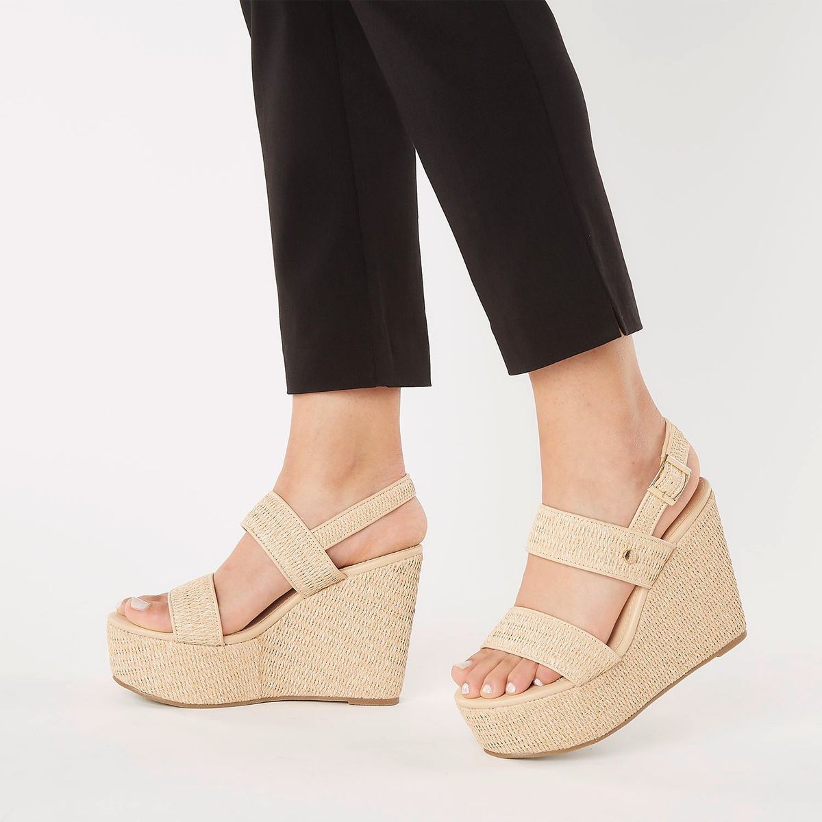 MOSSIMO - Sandalia Mujer Mossimo Beige/Khaki Plataforma