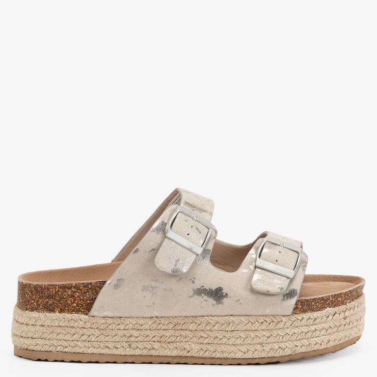 Sandalia de Plataforma con Hebillas para Mujer