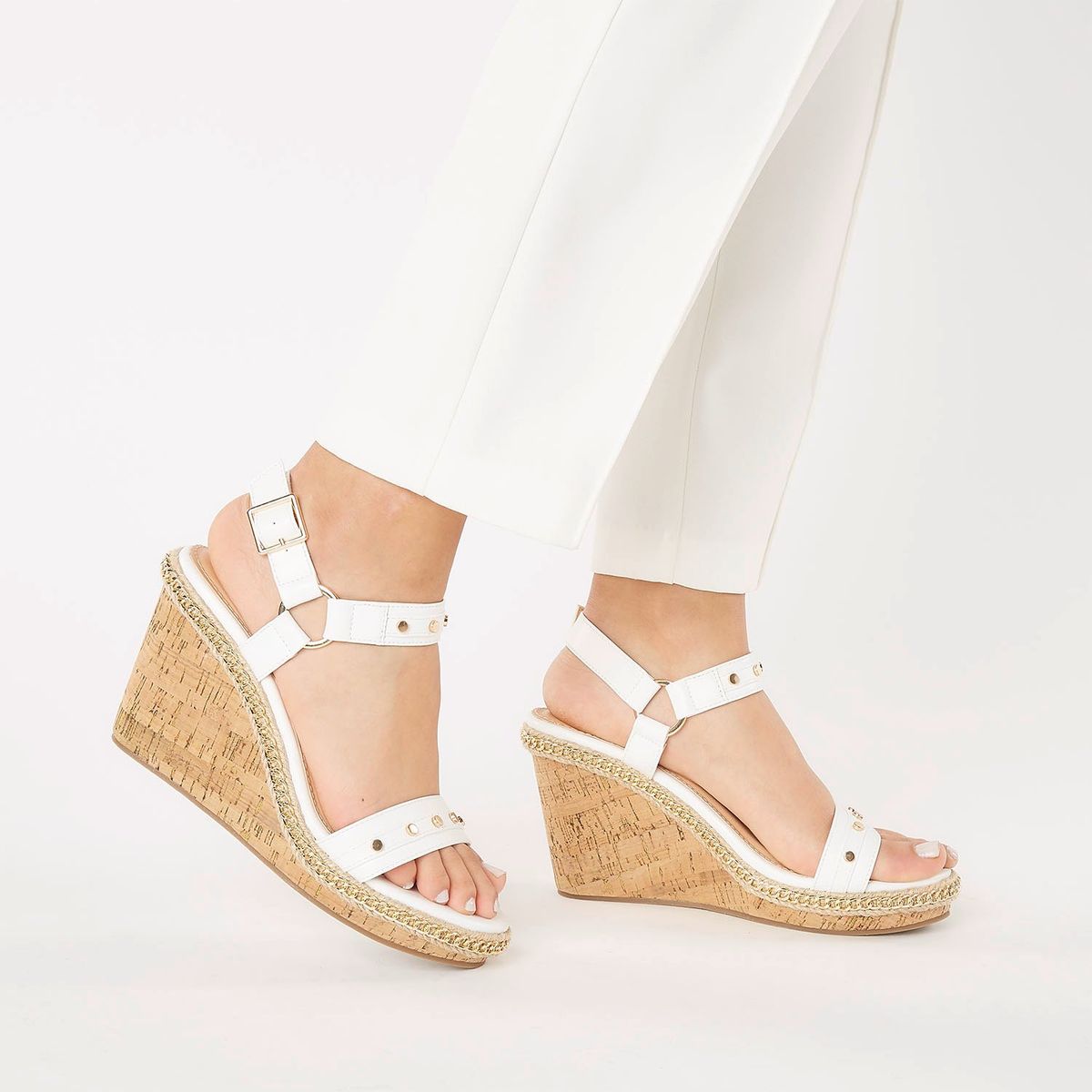 MOSSIMO - Sandalia de cuña Mossimo para Mujer Blancas