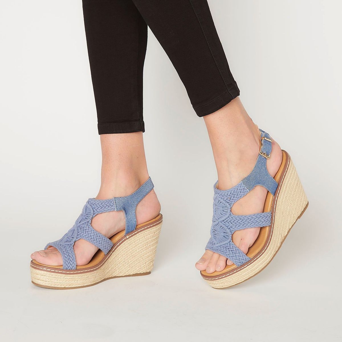 MOSSIMO - Sandalia de cuña Mossimo Mujer Azules