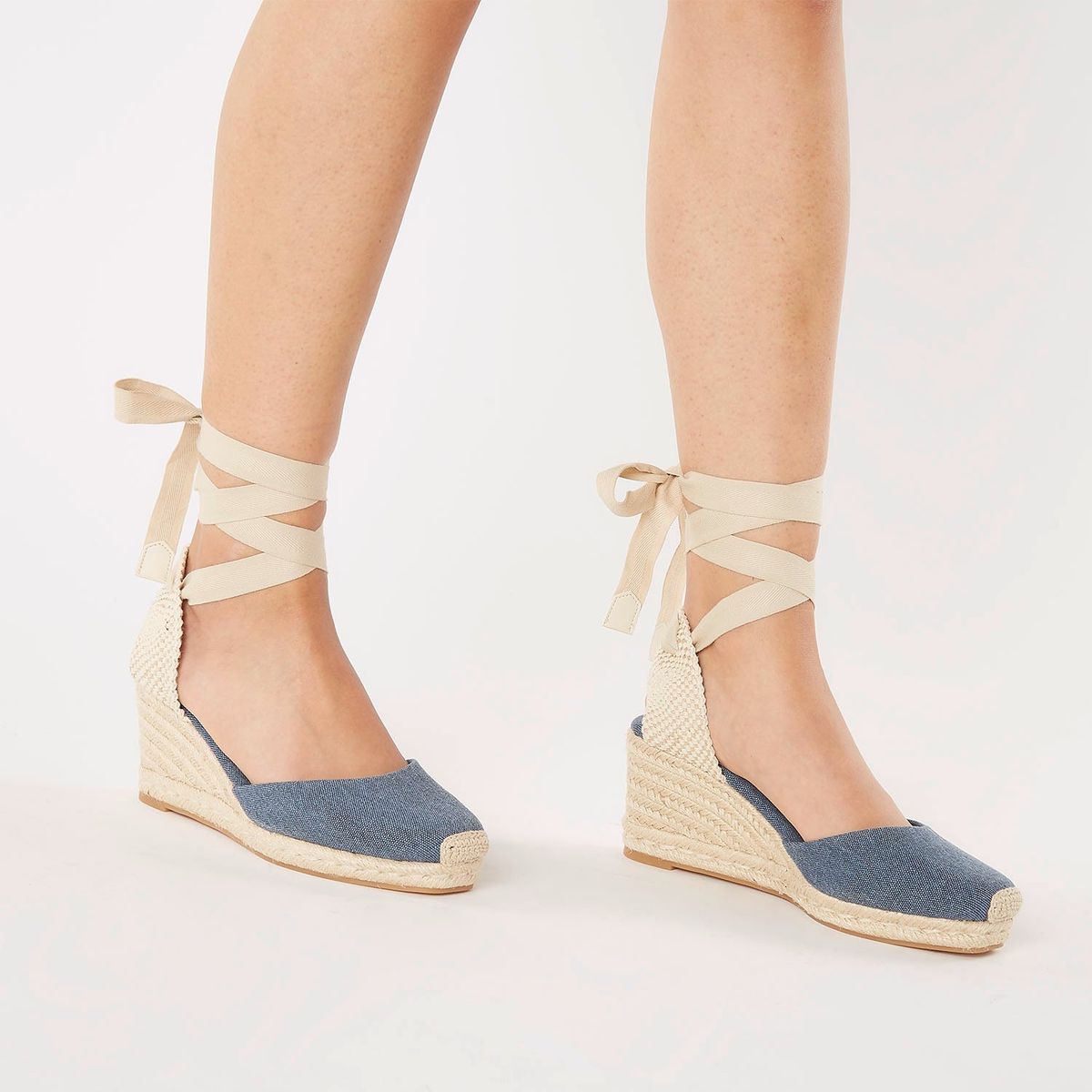 BASEMENT - Alpargata de cuña Basement para mujer azul