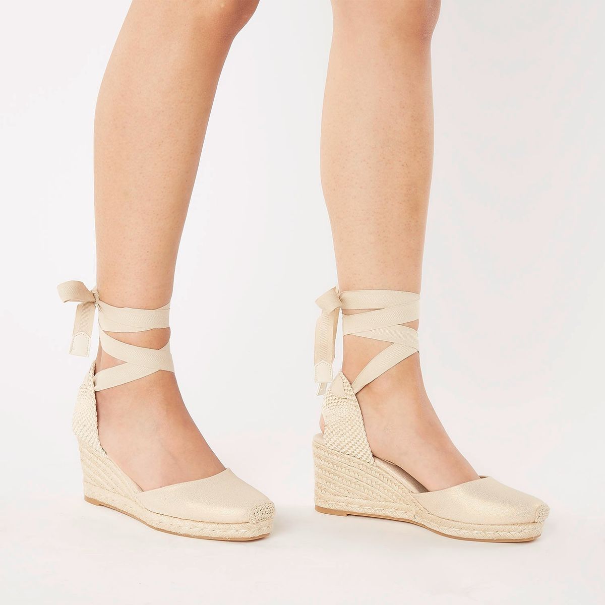 BASEMENT - Alpargatas de Cuña con Lazo para Mujer Basement